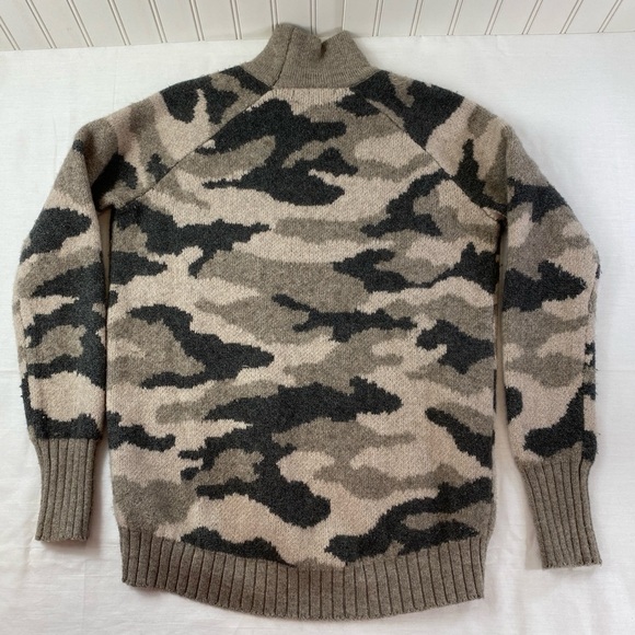 Christian Siriano Women’s NY Camo‎ Sweater Merino Wool Blend Mock Neck Size S - Picture 9 of 10